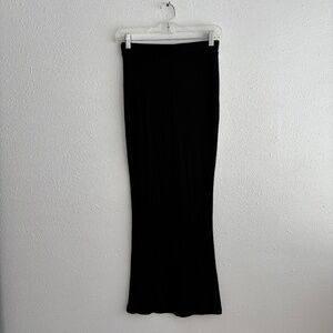 SABLYN Black Ribbed Knit Maxi Skirt